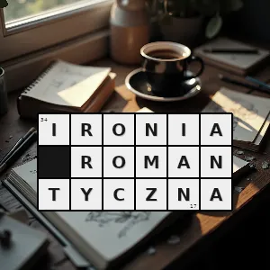 Hasło krzyżówkowe koncepcja postawy twórcy wobec świata wyrażająca się w przekonaniu o dominacji fantazji twórczej pojmowaniu aktu twórczego jako gry w której zacieranie granicy między rzeczywistością a fikcją łącz - ironia romantyczna – rozwiązanie, synonimy, podpowiedzi i definicje krzyżówkowe